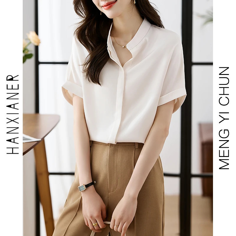 Summer Women Blouses Chiffon Shirts Fashion Office Ladies Tops Blusa Mujer 250617