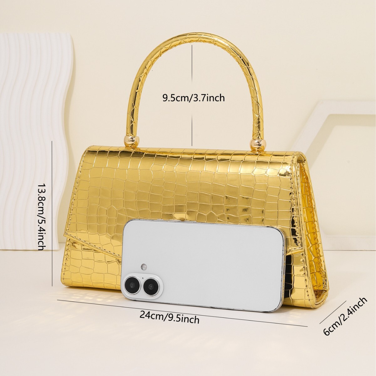Free Shipping Designer Trendy Women's Handbag Irregular Crocodile Leather Texture Evening Bag Luxury Bag Shoulder Crossbody Bag Manufacturer Supp