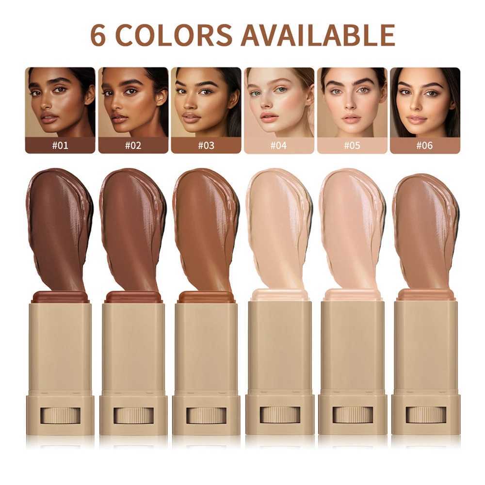 Face Highlighter and Contour Stick Korean Makeup Cosmetics 6colors Matte Highlighter Waterproof Bronzer Face Contouring Stick XJ250618