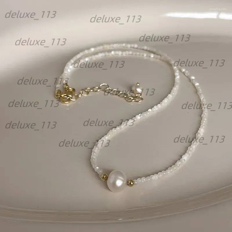 Pendants FUQI Original Designer Natural Freshwater Pearl 14K Gold Filled Beads Chains Necklace For Women Fashion Jewelry Birthday Gifts
