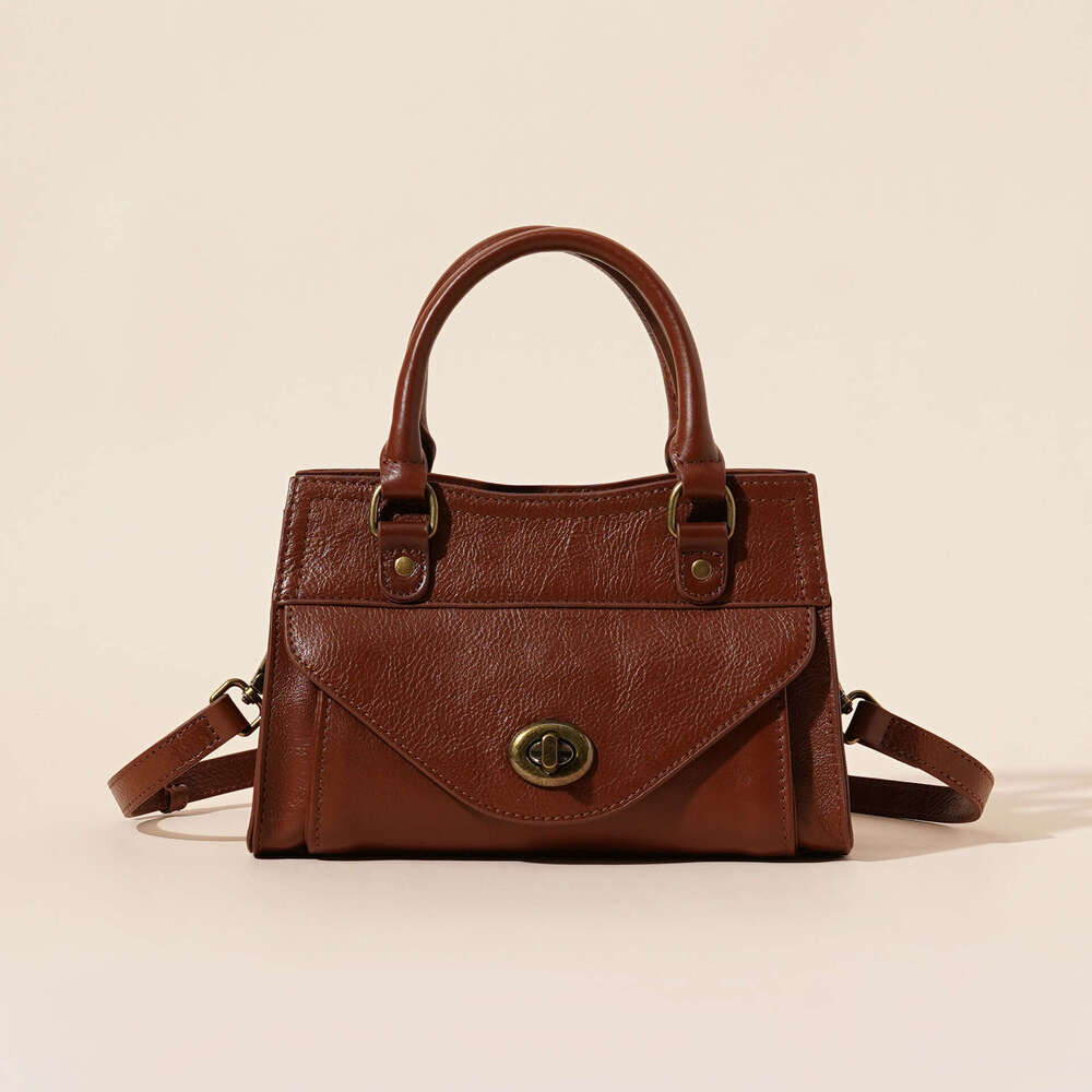 Women's Bag Crossbody Handbag Briefcase Genuine Leather 2025 New Cowhide Trendy Versatile Fashion