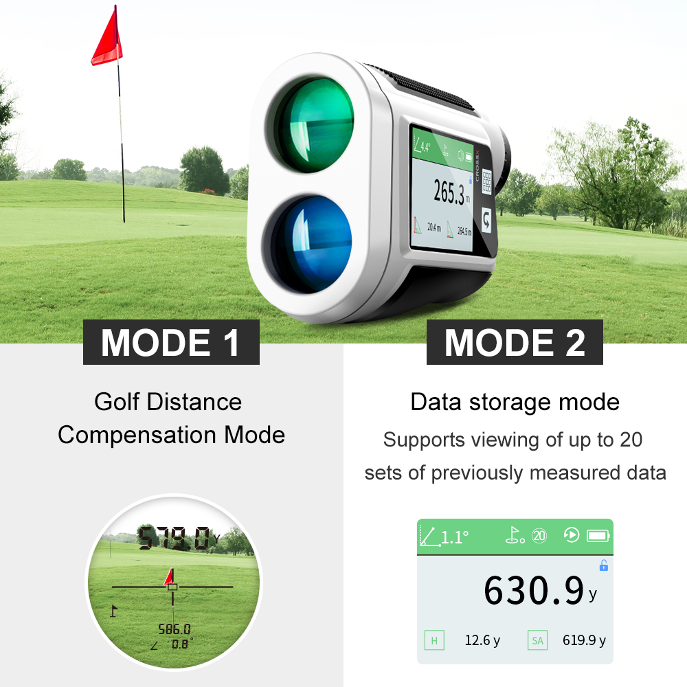 REVASRl 600 Yards Golf Laser Rangefinder With Flag Locking Vibration Slope Compensation and Clear HD Screen, Laser Range Finder for Golfer
