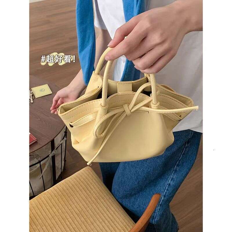 Korean Niche Handheld Basket for Women 2025 Spring Summer New Fashion Trendy Bucket New with Bowknot Crossbody Bag