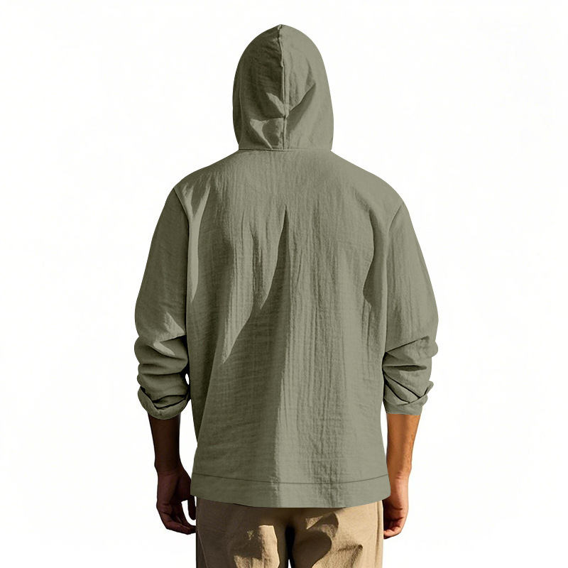 designer t shirt Hawaiian Shirt Summer Casual Shirts For Men Cotton Linen Hoodies Casual Button Down Hooded Top Beach Hippie T shirt Plus Size linen s