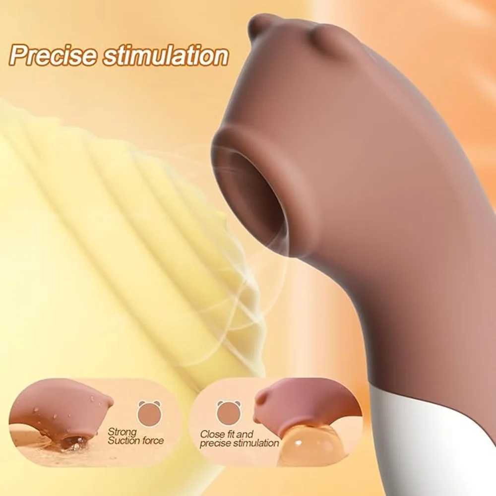Sucking Bear Vibrator Adult Sex Toys for Women Clitoris Nipple Double Stimulation Waterproof Vibrator Female Adult Supplies W250618