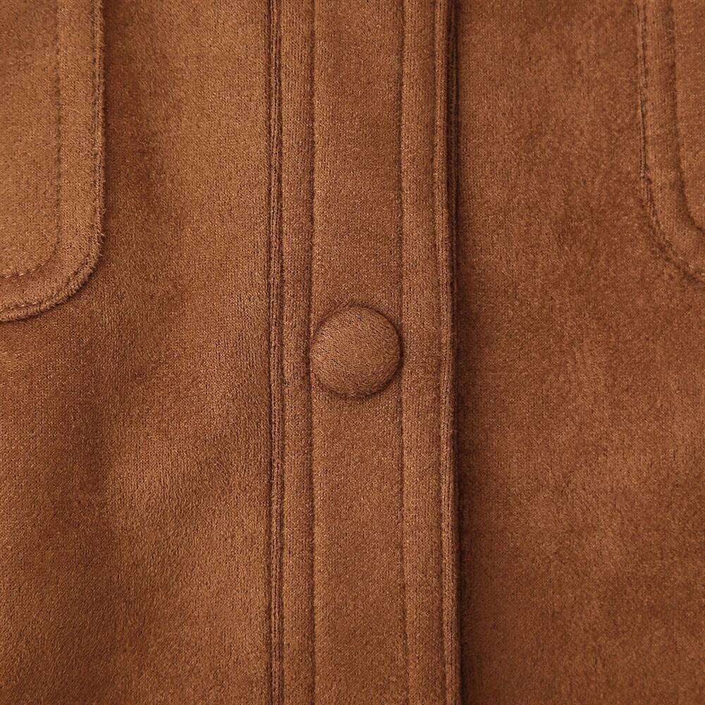 Autumn New Women's Clothing Simple And High-End Slim Fit Short Style Lapel Suede Jacket