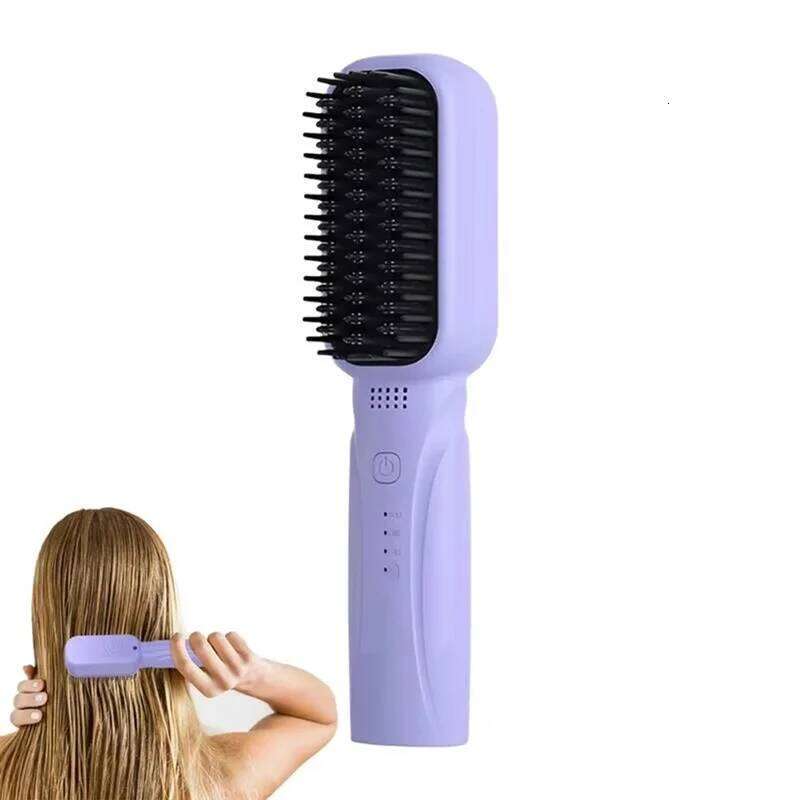 A07R Professional Hair Straightener Electric Hot Comb, Quick Heating, Multifunctional Hairstyle Brush For Personal Care