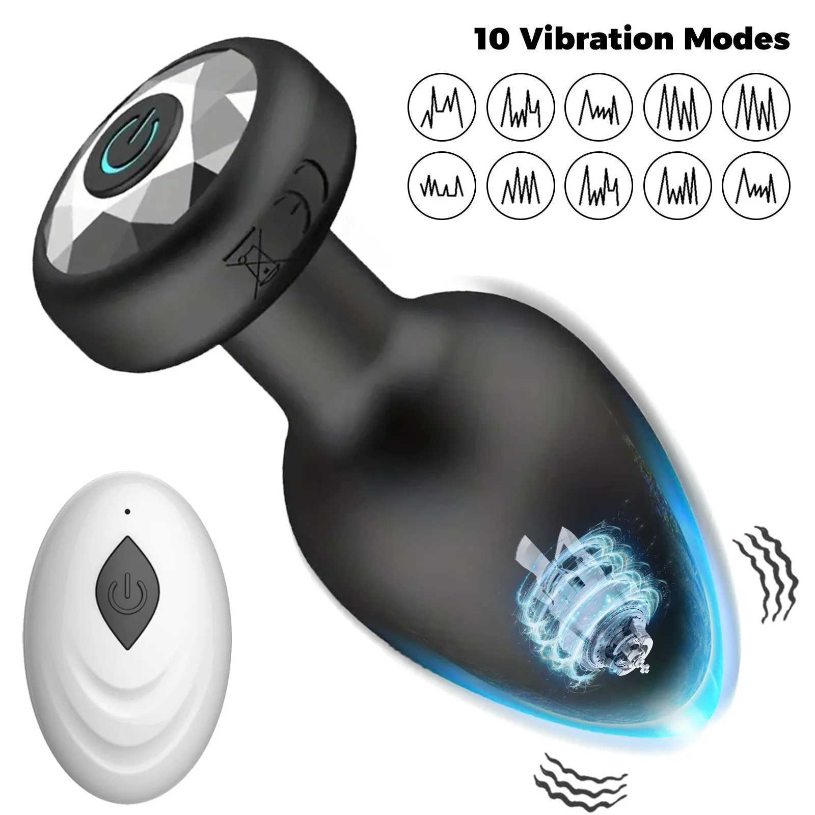 1 pc 10 Frequency Anal Vibrator Wireless Remote Butt Plug Adult Toys Sex Toys Sexy Toys Adult Masturbation Products XJ250618