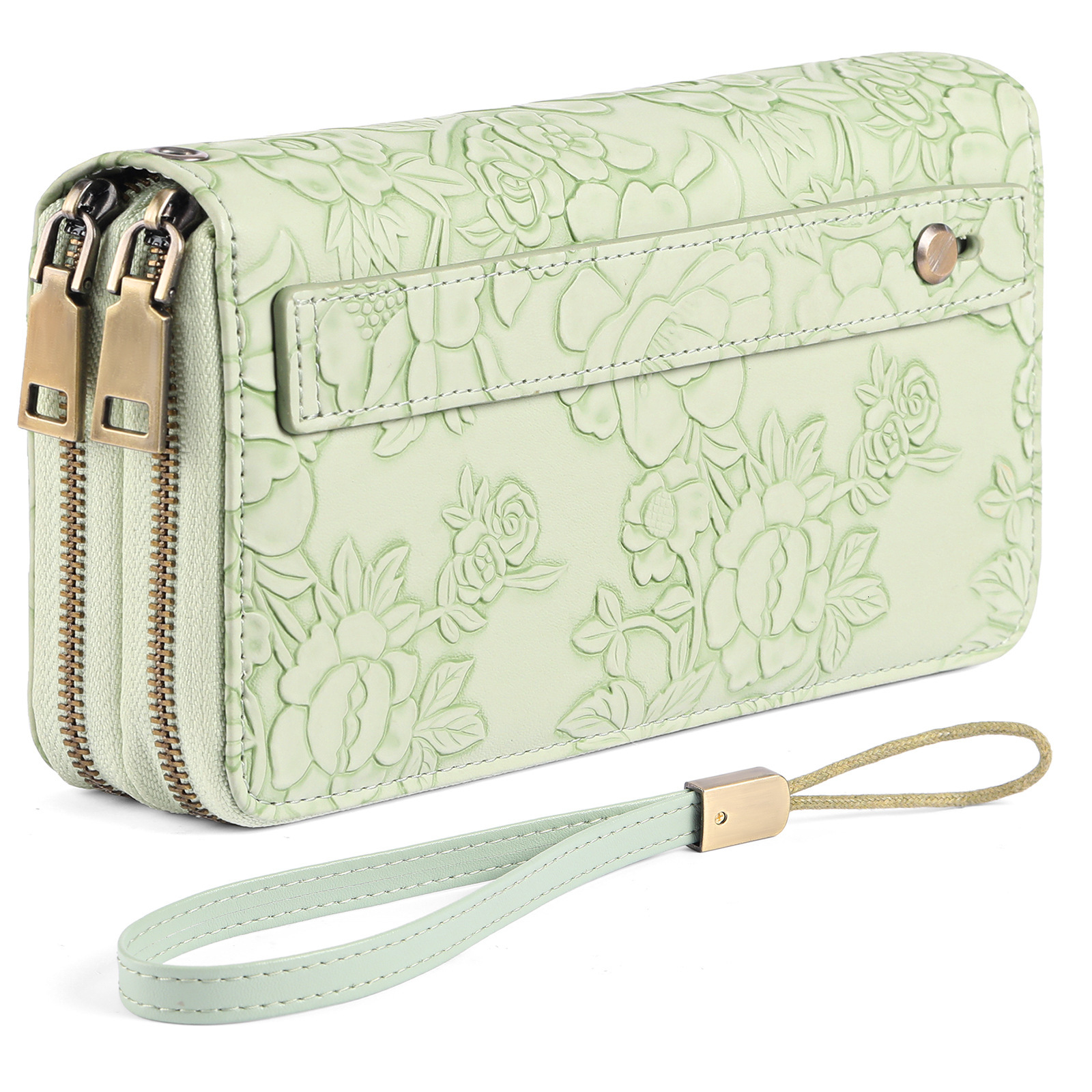 Free Shipping Designer New Long Clutch Bag Double Zipper Wallet Embossed Design Large Capacity Simple Women's Wallet Luxury Bag In Stock