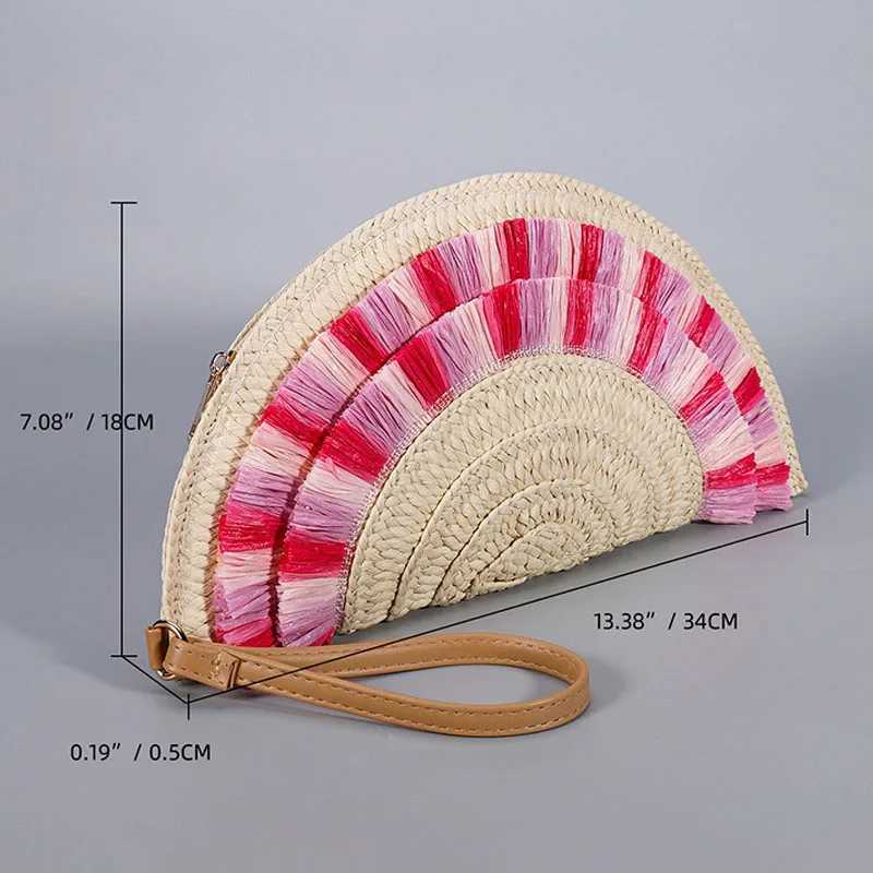 Fashionable Dumpling Bag Summer New Fashionable Straw Woven Clutch Bag for Women Rattan Woven Straw Bag Z250618