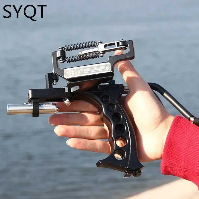 4-color Metal Laser Slingshot Hunting Fishing Professional Sling Shot Outdoor Hunting Shooting Sports Powerful Bow and Arrow W250618