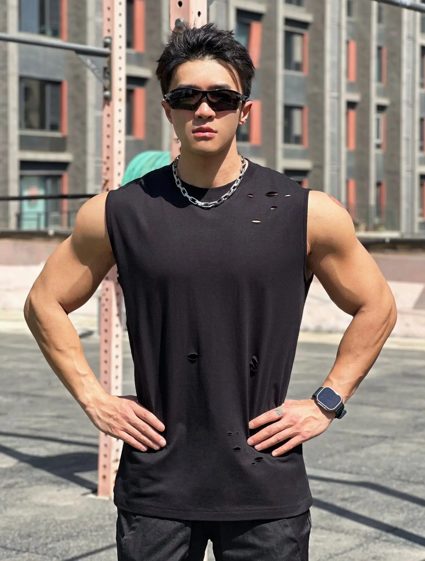Men Summer style Gym muscle Tank top Sleeveless Shirt Male Breathable Fitness Sports Undershirt Running Vest 250618