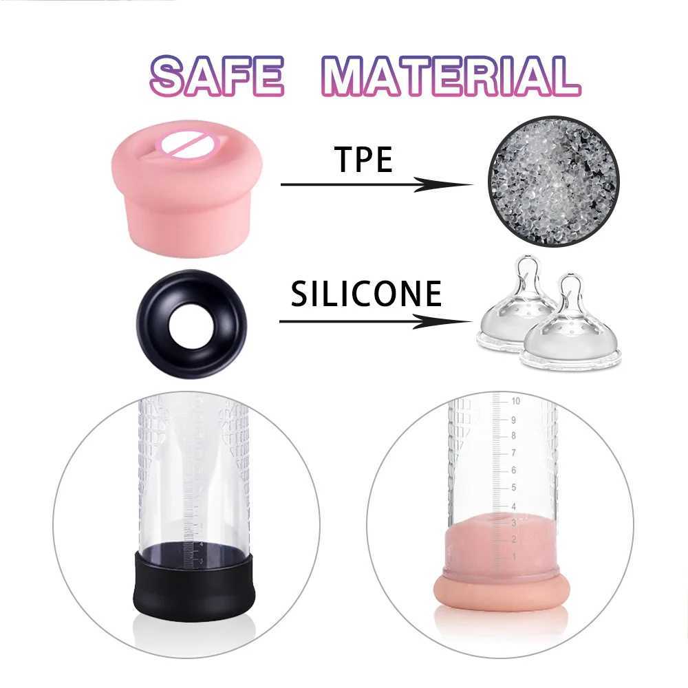 Accessories For Penis Pump Silicone Sleeve Sex Toys For Men Penis Extender Cover Penise Enlargement Vacuum Pump Replacement Ring W250618