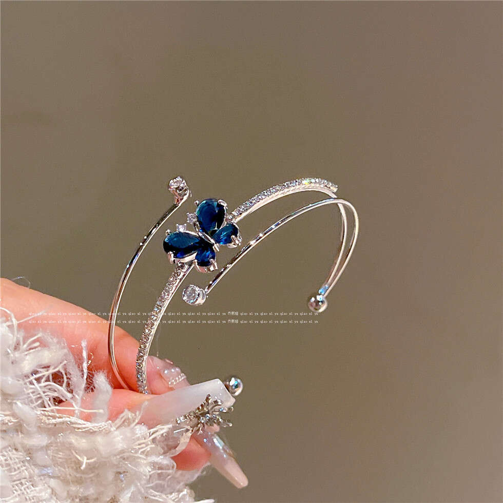 Cool 2024 JOJOACC Blue Small Butterfly Three-Layer Ancient Style New Bracelet