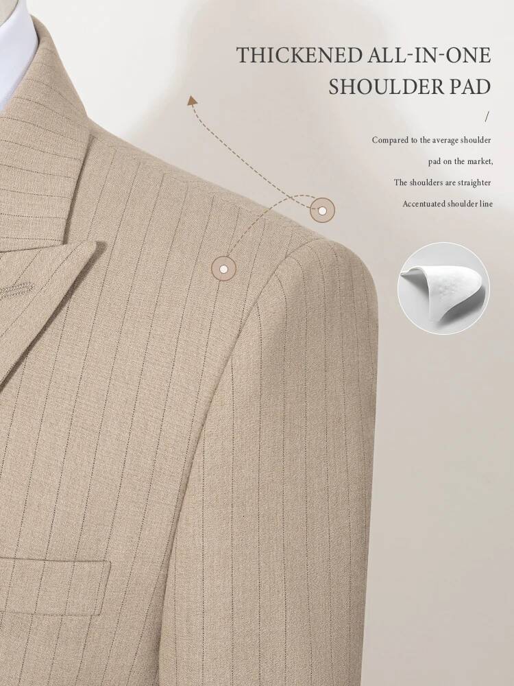 ST Cassy High Quality Striped Suits For Men Slim Fitting Man Clothing Elegant Mens Suit Wedding Trends Costumes