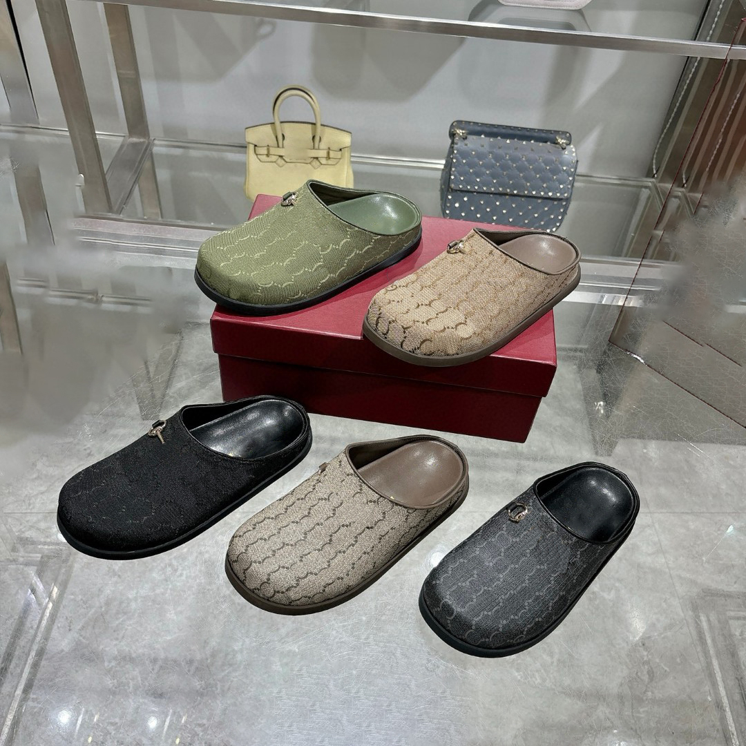 Luxury Marmont Mule Slides Designer Suede Leather Platform Slippers Fashion Men & Women (Unisex) Daily Outfit Beach Mule Shoes Sizes 35-45