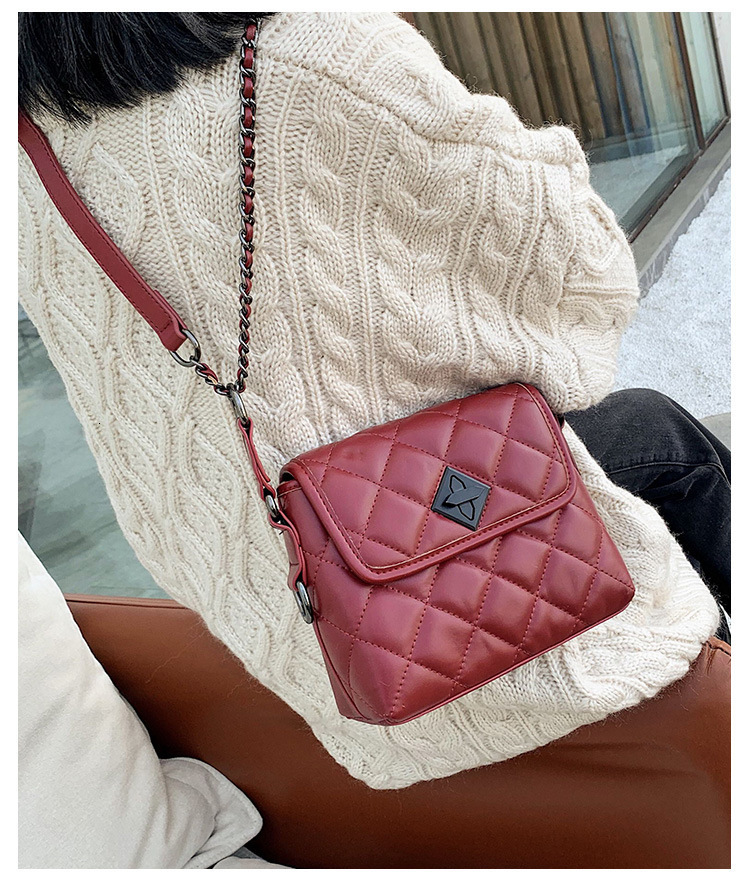 Free Shipping 2025 New Designer Bag Niche High-quality Casual Shopping Bag Solid Color Diamond Grid Pattern Trendy Women's Single Shoulder Handba