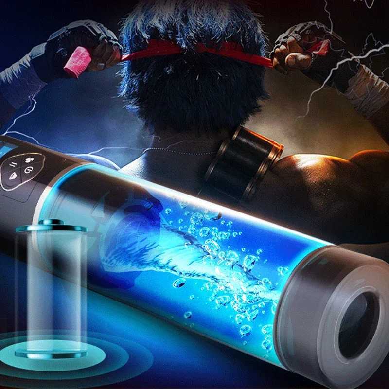 Penis Vacuum Pump Electric Water Bath Sucking Masturbator Penile Enlargement Extender Cock Trainer Adult Erotic Sex Toy for Men W250618