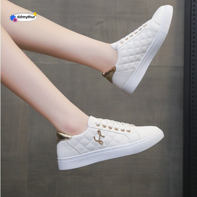 White Sneakers Fashion Women 2025 Spring Autumn New Women's Lightweight Simple Trendy Versatile Sports Casual Board Shoes ddmythur