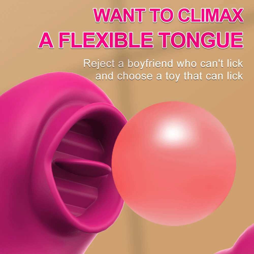 Tongue Licking Vibrator 2 In 1 Adult Women Sex Toys Dildos Vibrators Clitoris Stimulator With 20 Speeds Vibrators Sex ProductXJ250618