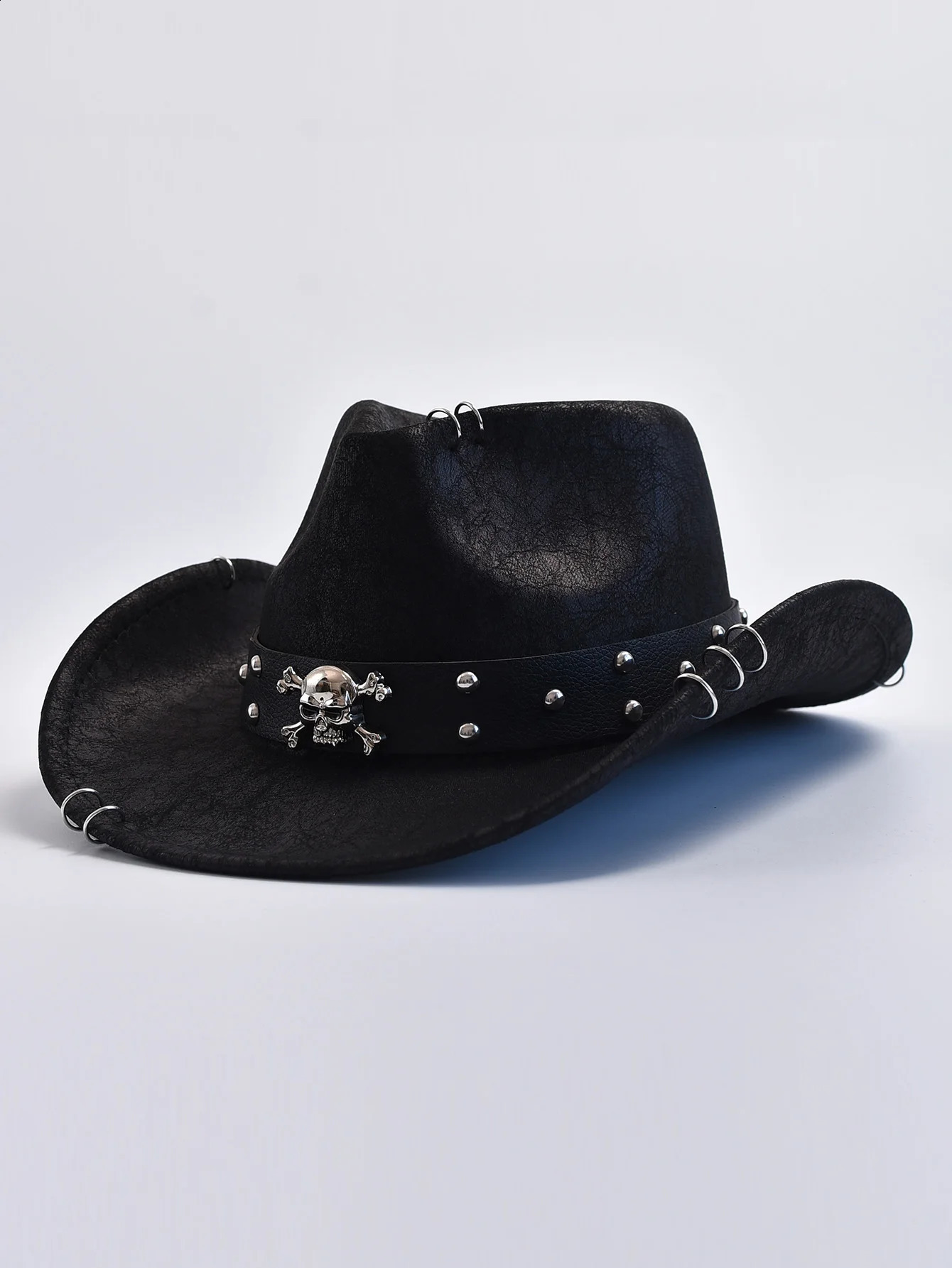 Faux Leather Vintage Western Cowboy Hat For Men Gentleman Jazz Hats Panama Cowgirl Hat Sombrero Hombre250603