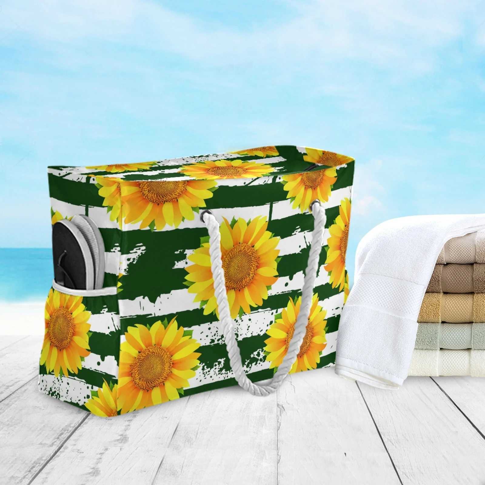 2025 NEW Wen Beach Totes Bag Fi Suower Fabric Handbags Ladies Large Shoulder Bag Casual Shopping Grocery Bags B250618