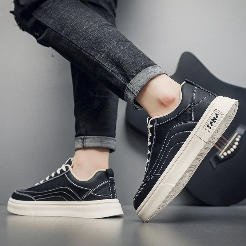 Designer Shoes, summer men's casual sneakers, trendy shoes, Korean version white sneakers, low-top lace-up, seasonal fashion sports shoes, free s