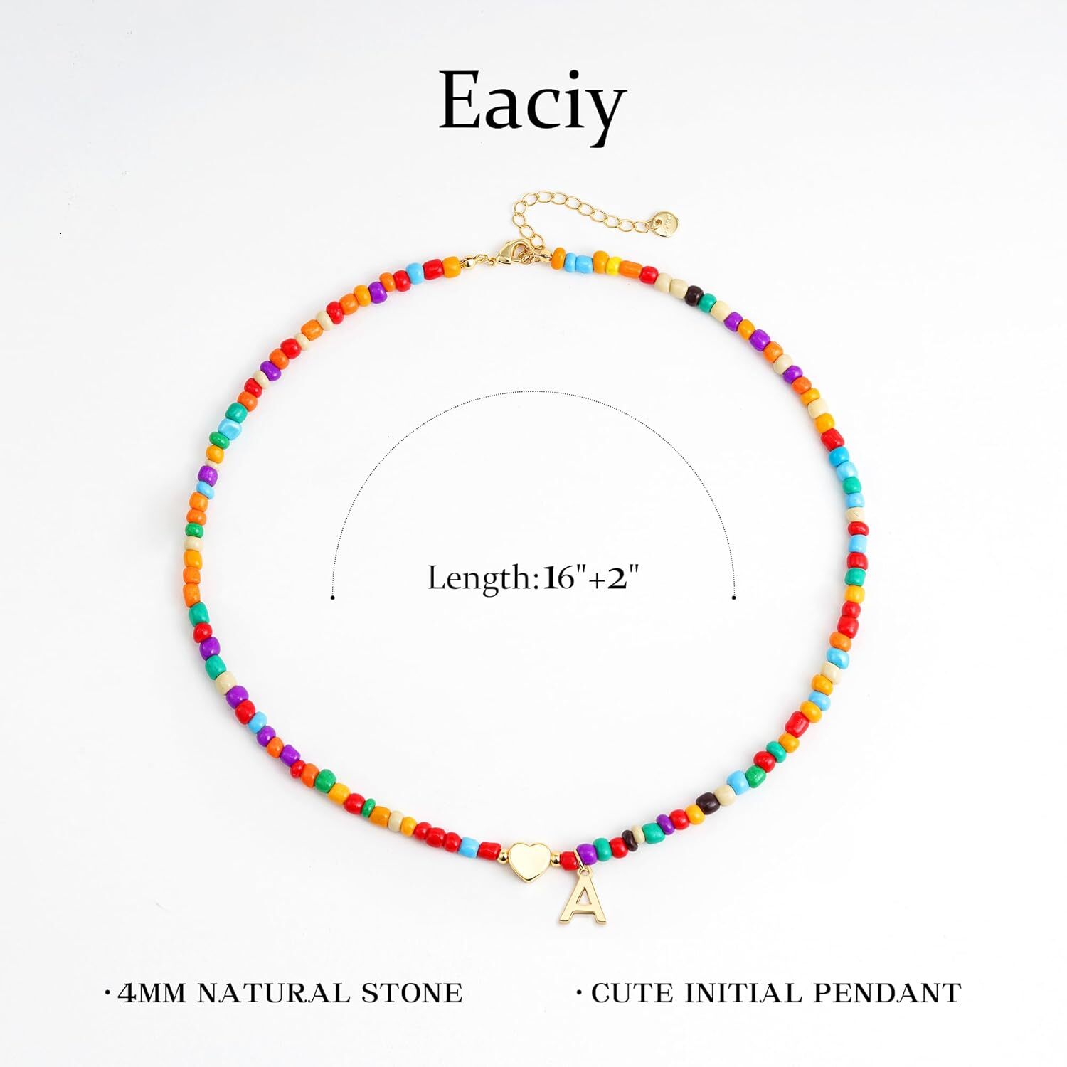 Luxury Colorful Initial Necklace Exquisite Beaded Choker for Girls Women Teens Premium Fashion Jewelry Gift with Elegant Letter Design