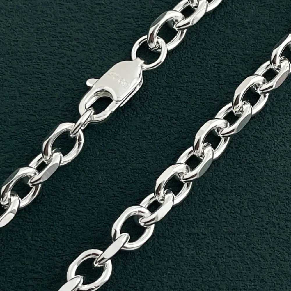 925 Sterling Silver Necklace 5.5mm Wide 45-60cm for Boys Girls Women Fine Jewelry for Wedding Party W250618