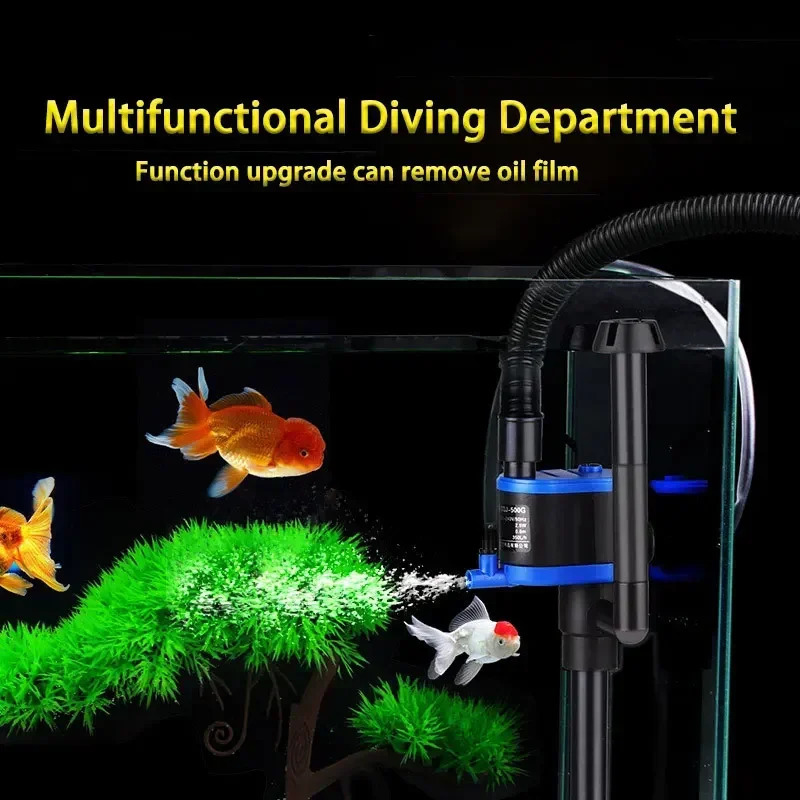 Submersible Water Pump Aquarium 3-in-1 Filtration Fish Tank Water Pump Micro Oxygenation Filter Water Pump Fish Tank Accessories 250613