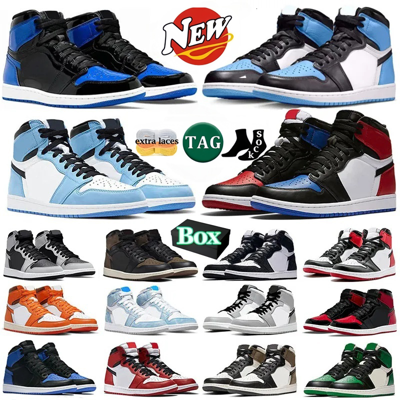 Free shipping Classic Designer Basketball Shoes University Blue Trophy Room Chicago Red High OG Hyper Royal Barely Orange Digital Pink Men Women Sneakers With Box