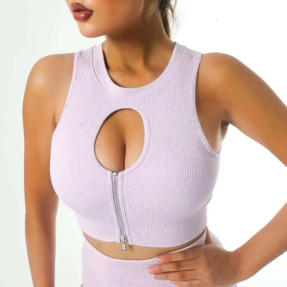 Washed Seamless Yoga Women 2Pcs Two Piece Gym Set Crop Top Bra Shorts Zipper Sport suit Workout Outfit Fiess Wear Clothes 240705 H1
