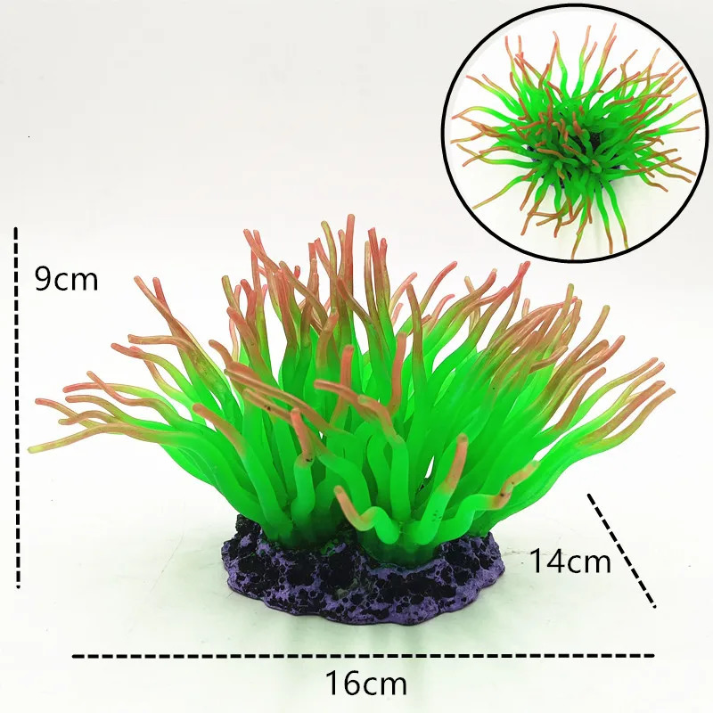1PC Colourful Simulation Flower Shape Plant Artificial Coral Ornament For Aquarium Fish Tank Landscaping Scenery Decoration 250613