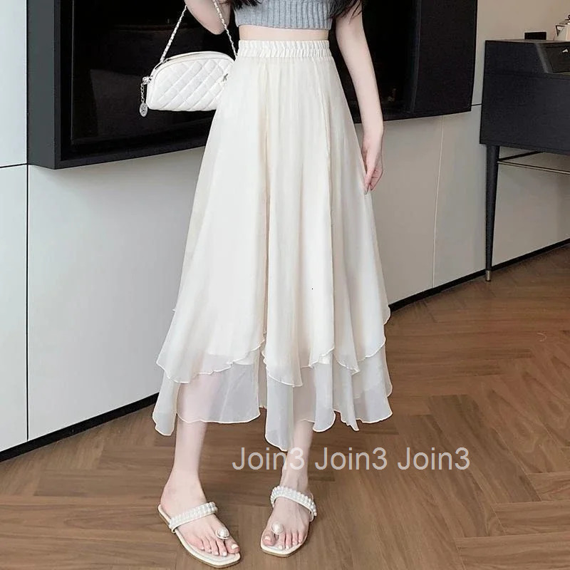Midi Woman Skirt Tulle High Waist Mesh Modest Casual Quality Summer 2025 Stylish V Y2k Vintage Clothing Trend Skirts for Women