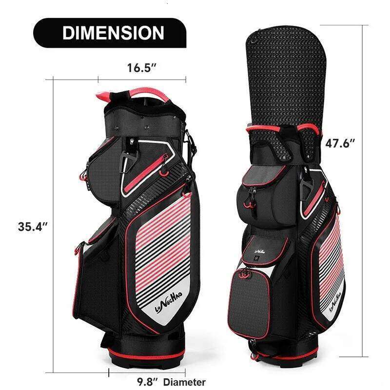 Stand Up -Men & Women Waterproof Golf Bag, Anti Collision 14 Hole Fixed Frame, Withindependent Thermostatic Bag