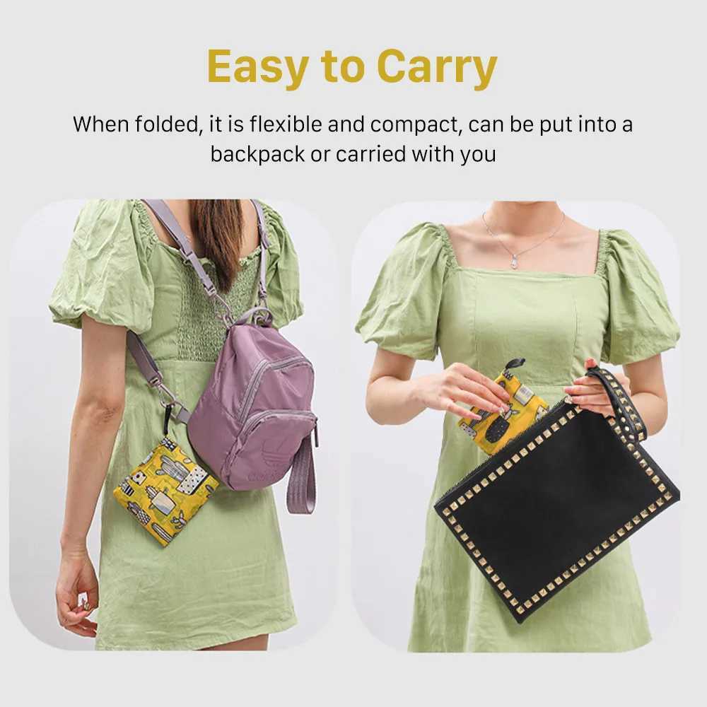 Foldable Shopping Bag Reusable Travel Grocery Bag Eco-Friendly Beach Toy Storage Bags Lem Printing Tote Pouch Bag Package B250618