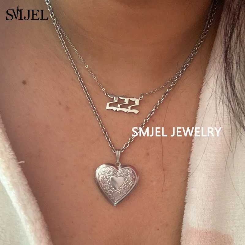 Lucky 777 Angel Number Necklace 111 222 333 444 555 666 888 999 Stainless Steel Number Pendant Necklaces Best Gift for Women Men W250618