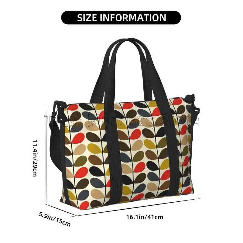 Multi Stem Orla Kiely Folio Travel Duffle Bags Waterproof Weekender Overnight Bag Carry on Shoulder Tote Bags for Sport Gym Yoga W250618