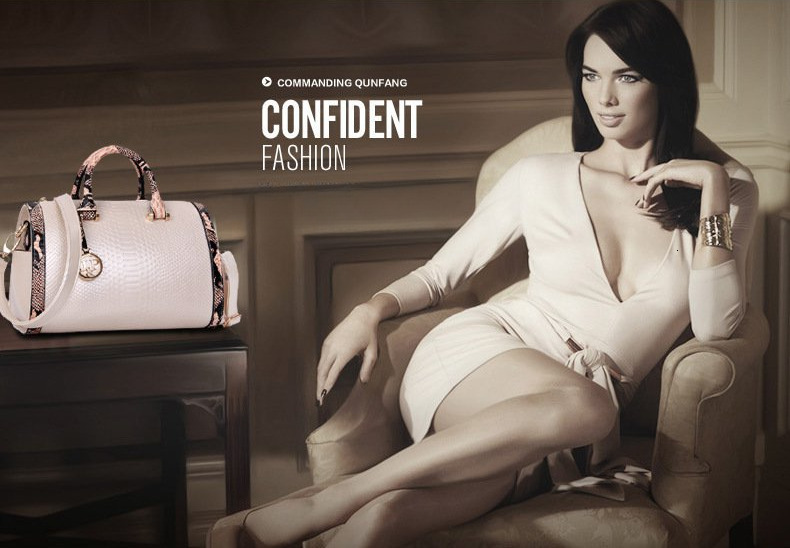 Free Shipping 2025 New Designer Bag High-end Snake Pattern Women's Boston Single Shoulder Handbag Fashionable And High-quality Shopping Bag