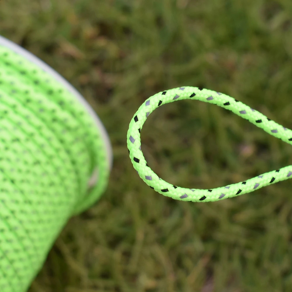 2050M Reflective Paracord Outdoor Emergency Rope Parachute Cord Durable Survival Umbrella Tent Lanyard Camping Clothesline 250611