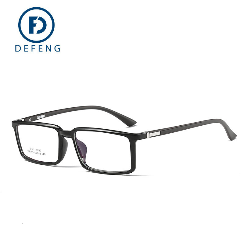 Defeng M6319 New Memory Lightweight TR90 Non-Prescription Glasses for Men Artistic Square Frame Prescription Glasses Frame for Women Business Style 23