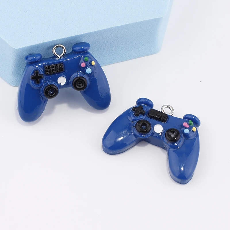 10Pcs 23MM Gamepad Resin Charms Diy Findings Kawaii 3D Phone Keychain Bracelets Earrings Pendant Charms for Kids Jewelry Making 250609