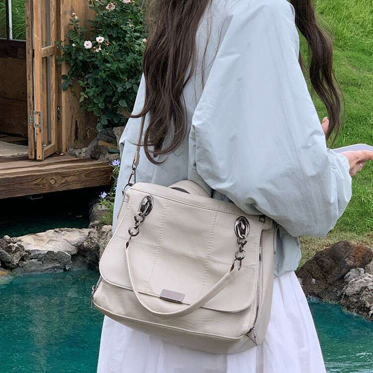 New High-Quality Texture for Women, Large Capacity 2025 New Fashion Versatile Soft Leather Crossbody Bag, Handheld Commuter Tote Bag
