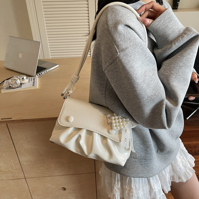 Free shipping designer Summer Trend Wrinkle Hot Style Small Square Bag for Women 2025 New Versatile Stylish Shoulder Bag Niche Fashion Underarm Bag