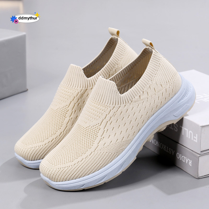 Sneakers 2024 Spring New Flyknit Mesh Breathable Casual Fashion Women's Shoes ddmythur