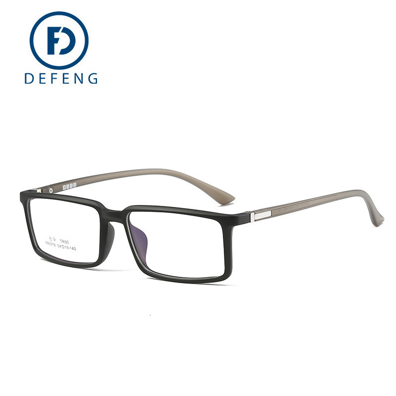 Defeng M6319 New Memory Lightweight TR90 Non-Prescription Glasses for Men Artistic Square Frame Prescription Glasses Frame for Women Business Style 23
