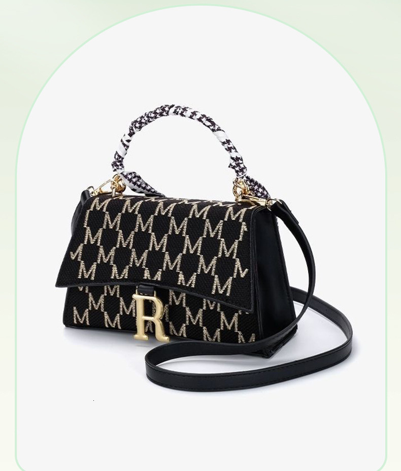 Free Shipping 2025 New Designer Bag Trend High-end Fashion High-quality Shopping Bag Light Luxury R Letter Crossbody Shoulder Handbag