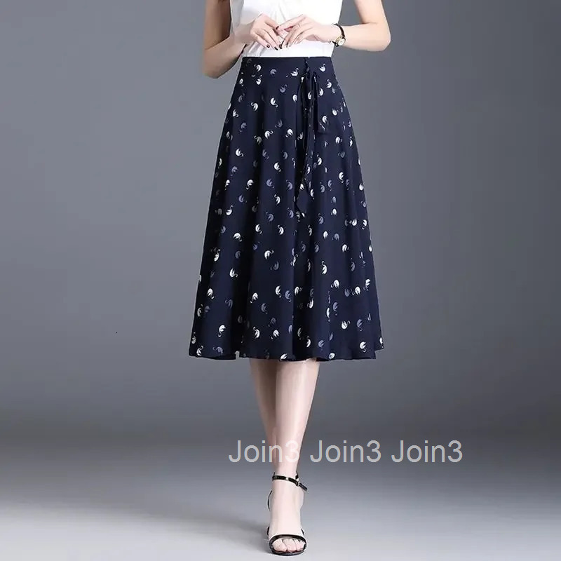 Woman Skirt Midi High Waist Pleat Chiffon Pleated Aesthetic V Cheap Harajuku Korean Fashion Modest Style Casual Skirts for Women