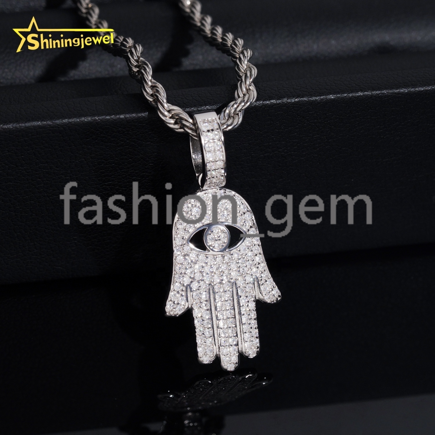 Hip Hop Jewelry VVS Diamond 925 Sterling Silver Iced Out Hand GRA Certified Moissanite Pendant