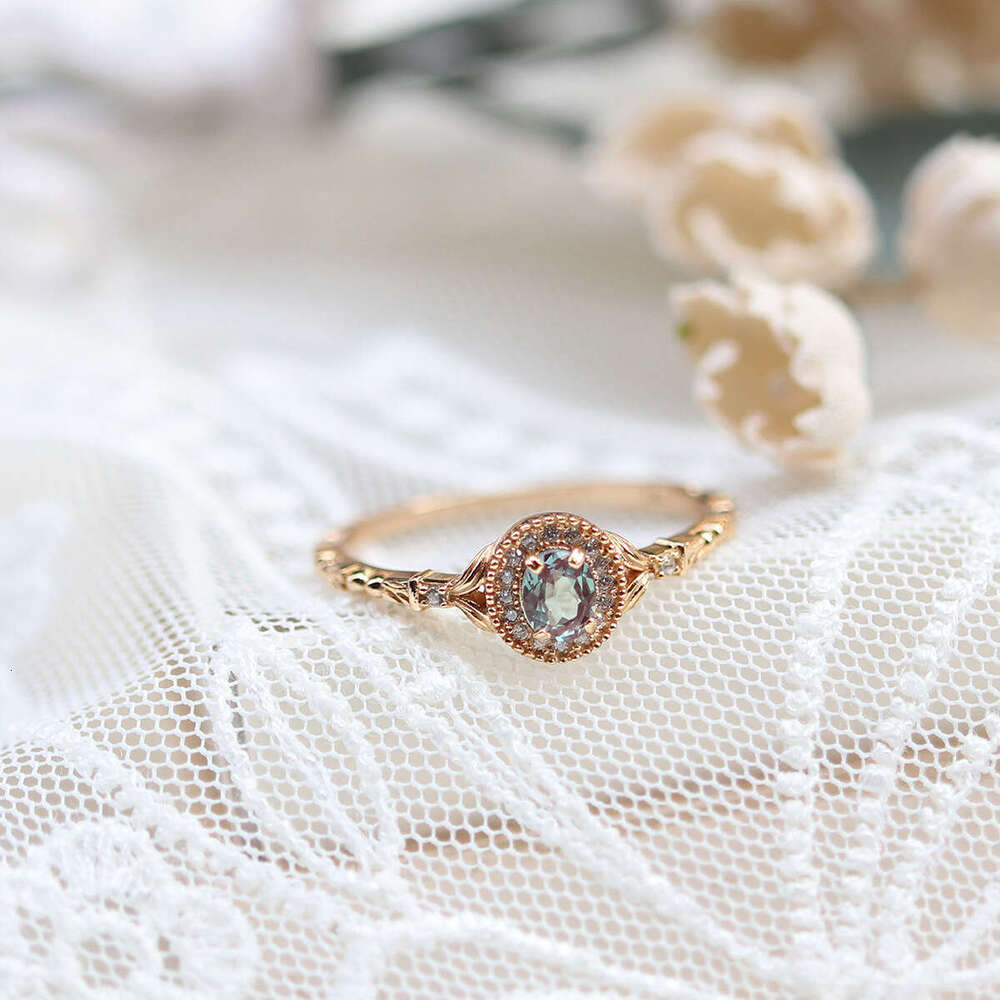 Qingshan Limited Edition Alexander Color-Changing Light Luxury Versatile Trendy Ring
